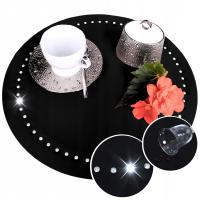 Podkładka Na Stół Okrągła 40cm GLAMOUR Cyrkonie Kolory Podkładka Pod Talerz