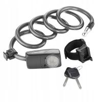 ZAPIĘCIE ROWEROWE BLOKADA ROWEROWA NA KLUCZ Z ALARMEM 110dB 120CM 12MM