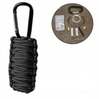 Набор для выживания Paracord Small Mil-Tec, черный, трут, нож