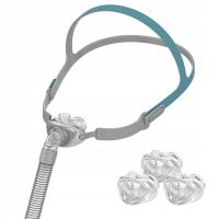 Kompletna Maska nosowa do aparatu CPAP bezdech + 3 poduszki roz. S M L 8083
