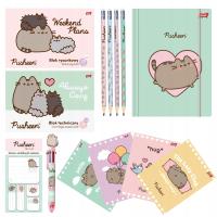 ZESTAW PRZYBORÓW szkolnych dla dziewczynki PUSHEEN Majewski 13 elementów