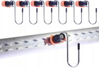 6 x hak do szyn lotniczych, pojedyncze okucie, szyny mocujące, montaż