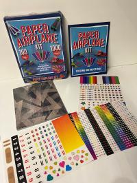 PAPER AIRPLANE KIT 1000 airplanes to fold and fly i 1000 stickers nowe el