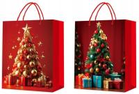 Świąteczna torba z tłoczeniem na złoto rozmiar duży L: 31x40x12cm