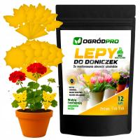 12X желтый цветочный горшок LEP бабочка на земле тля мушки плодовые насекомые