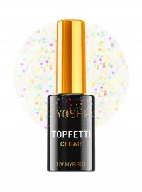 YOSHI Top Hybrid блеск для ногтей TOPFETTI CLEAR 10 мл