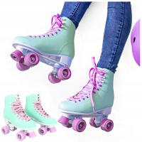 Женские роликовые коньки Nils EXTREME для отдыха, фигурные коньки мятного цвета - 27 см