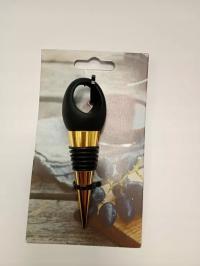 ZATYCZKA DO WINA KITCHEN LINE ZŁOTA CZARNY UCHWYT