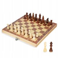 Шахматы деревянные нарды шашки 3 в 1 набор XL