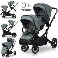 Легкая двухколесная коляска год за годом 2в1 большие колеса аксессуары 0-22 кг