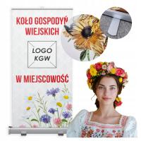 ROLLUP KGW roll-up baner stojak 100x200 dla Koło Gospodyń Wiejskich PREMIUM