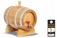Beczka dębowa 3L na whisky bimber wino nalewki prezent alkohol (Atest PZH)