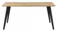 Stół Prostokątny 160x90 Dąb Jasny Jadalniany z Czarnymi Nogami