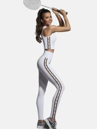 Damskie legginsy sportowe białe Bas Bleu, r. S