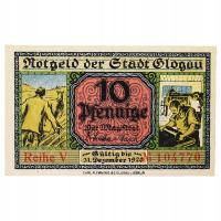 Banknot, Niemcy, Glogau Stadt, 10 Pfennig, batimen