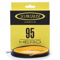 LINKA MUCHOWA Sznur Pływający Głowica 9,5M Czarno Żółta Vision HERO 95 #5F