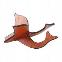 Drewniany stojak na gitarę antypoślizgowy lekki składany stojak podłogowy Musical brązowy