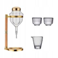 Japońska karafka szklana do zimnego sake Clear Wine Chilling Liquor Pot Gold