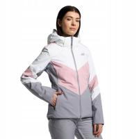 Kurtka narciarska damska 4F różowo-szara XL
