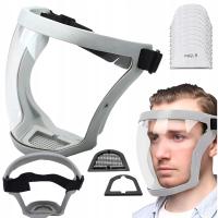 MASKA OCHRONNA NA TWARZ PRZEZROCZYSTA PRZYŁBICA DO CIĘCIA DREWNA GAŁĘZI BHP