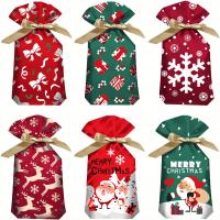 Сумки упаковка мешочки рождественские подарочные пакеты выговор 10шт Р. М