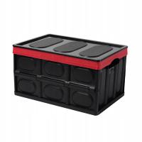 Składany kosz do przechowywania z pokrywką Oszczędność miejsca z uchwytami Skrzynia PP Pokrywa 30L