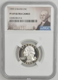 15.vv.USA, 1/4 DOLARA 1995 S NGC PF69 srebro