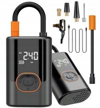 Mocna Pompka sprężarka zawór START-STOP kompresor samochodowy rower 100W