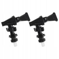 2SZT PLASTIKOWY KRANIK DO KUBŁA NA NAPÓJ CZARNY, USZCZELNIONY