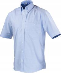 Koszula męska z krótkim rękawem - kolor błękitny