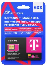 T-Mobile USA SIM-карта $ 60 Интернет без ограничений HS