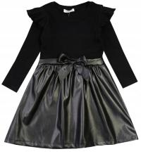 SUKIENKA ELEGANCKA DOŁEM SKÓRA BREEZE czarna H107M