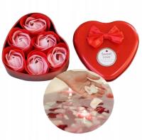 Цветочная коробка мыльные розы ароматные красные цветы для учителя 6шт