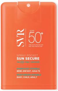 SVR SUN SECURE POCKET SPRAY SPF50+ Transparentny spray do opalania 20 ml