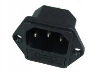 Gniazdo zasilające AC męskie JEC JR-101-1F