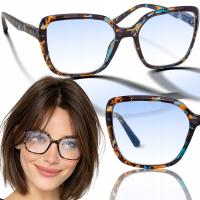 Damskie Okulary do komputera i czytania z filtrem Blue Light Plusy BRILO