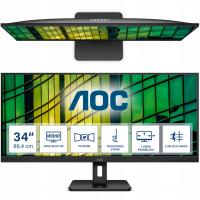 Ultrawide Monitor 34 CALE AOC VA 100Hz QHD 1440p 21:9 HDMI DP