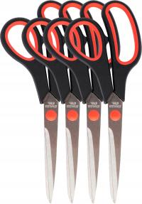 Nożyczki biurowe D.Rect 21cm czarny x4