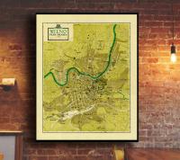 Старый план Вильнюса 1935г. 70x60cm