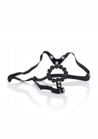 Stringi Stymulujące Thong With Stroker Beads Black