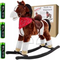 INTERAKTYWNY KOŃ NA BIEGUNACH KONIK BUJANY CIEMNY ŚPIEWA PIOSENKĘ + BATERIE