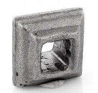 Przekuwka 25x25 nasadka wstawka stalowa kuta stal pierścień ozdobny
