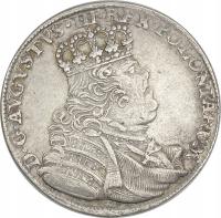 10.hf.AUGUST III SAS, ORT KORONNY 1754 rzadki typ