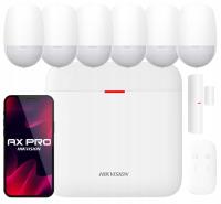Zestaw Alarmowy WiFi Bezprzewodowy AX Pro Hikvision 6x Czujka PIR Aplikacja