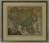 Johann Christoph HOMANN (1703-1730) Artprice Stara mapa Miedzioryt 76x68 cm