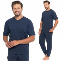 Гладкие пижамы Мужские элегантные с коротким рукавом длинные брюки хлопок МОРАДЖ