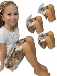 3X cieliste beżowe cienkie transparentne rajstopy dziewczęce elastil 20den