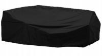 POKROWIEC XXL NA MEBLE OGRODOWE SOFĘ STÓŁ Wododporny Czarny 475x165x115cm