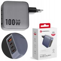 Forcell ładowarka szybka GaN 100W USB + 3x USB-C PD QC 4.0 do laptopa