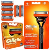 6 x Gillette Fusion5 wkłady ostrza nożyki plus maszynka do golenia Fusion 5